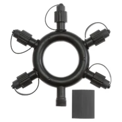 Multiconnettore circolare PML, 5 uscite, nero, IP67