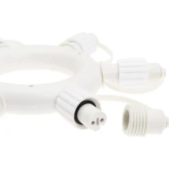 Multiconnettore circolare VINTAGE LED PRO, 5 uscite, bianco