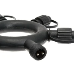 Multiconnettore circolare VINTAGE LED PRO, 5 uscite, nero