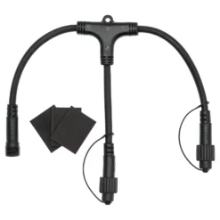 Multiconnettore VINTAGE LED PRO, 2 uscite, cavo nero