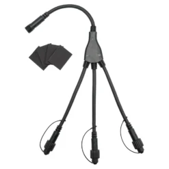 Multiconnettore VINTAGE LED PRO, 3 uscite, 30 cm, cavo nero