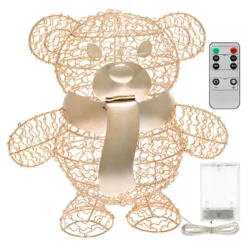 Orsetto Teddy Bear, h. 27 cm, led bianco caldo