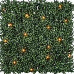 Pannello di Bosso artificiale verde scuro Green Wall Light, 16 maxiled Dual Color bianco caldo