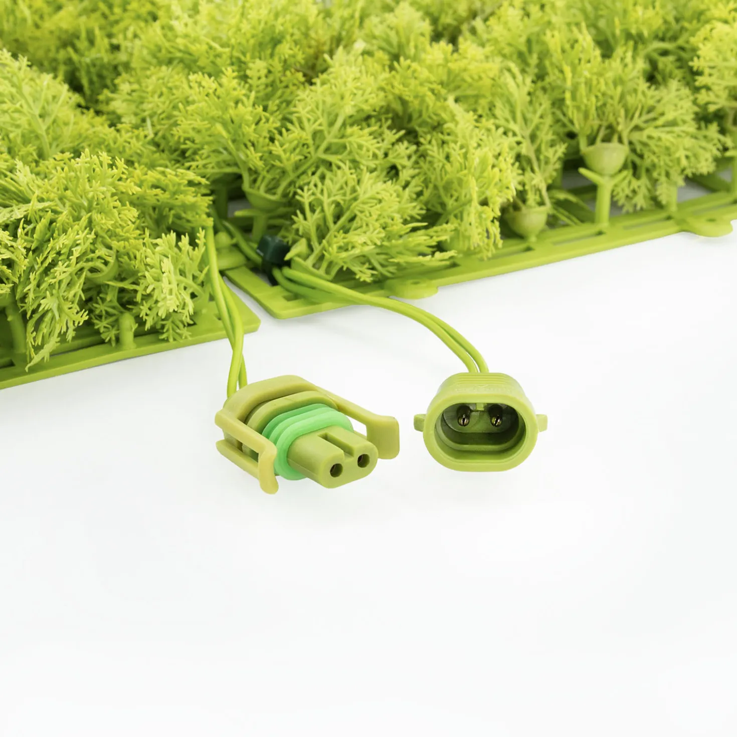 Pannello di Lichene artificiale verde acido Green Wall Light, 16 maxiled Dual Color bianco caldo