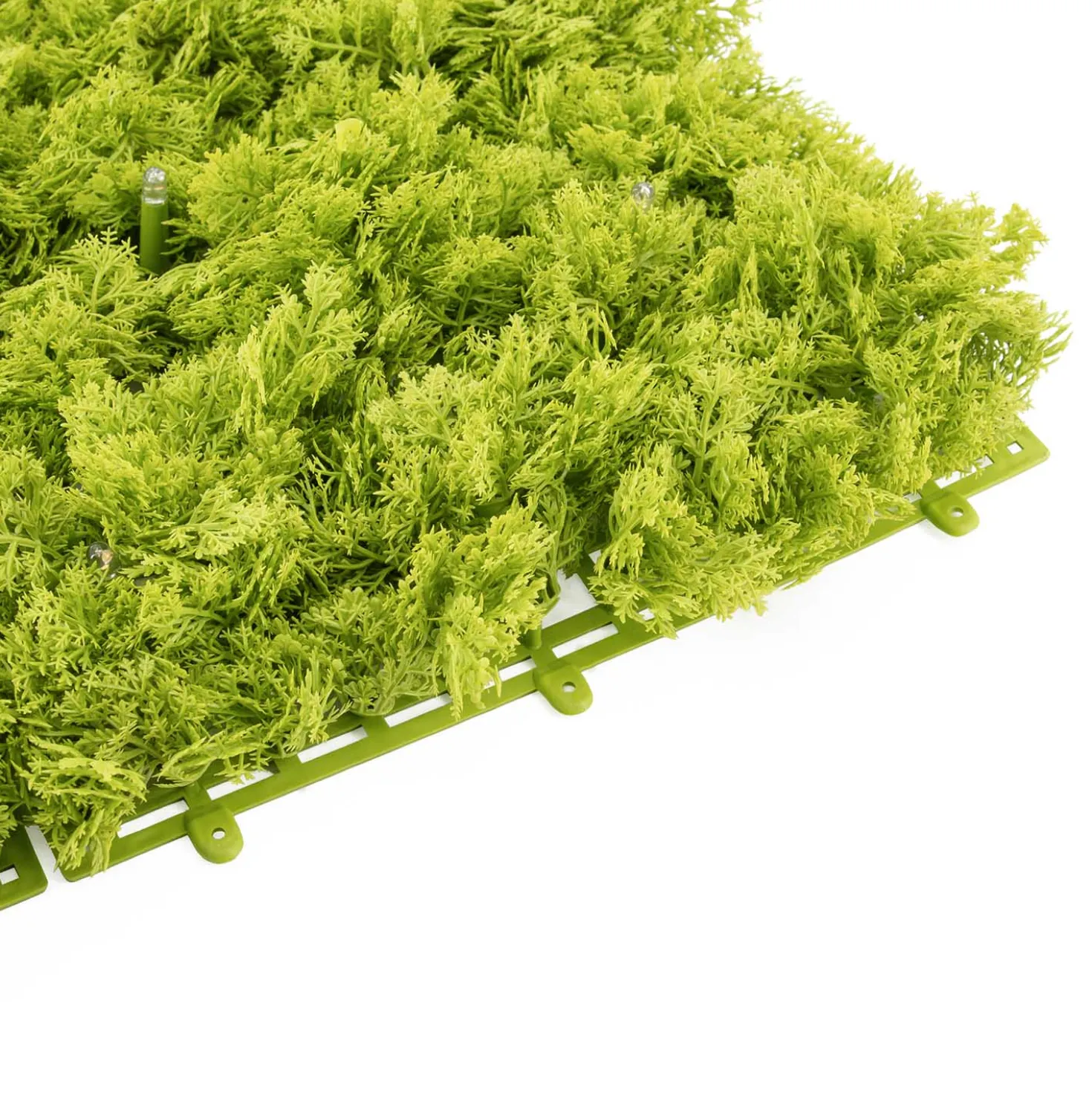 Pannello di Lichene artificiale verde acido Green Wall Light, 16 maxiled Dual Color bianco caldo