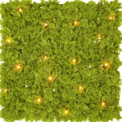 Pannello di Lichene artificiale verde acido Green Wall Light, 16 maxiled Dual Color bianco caldo