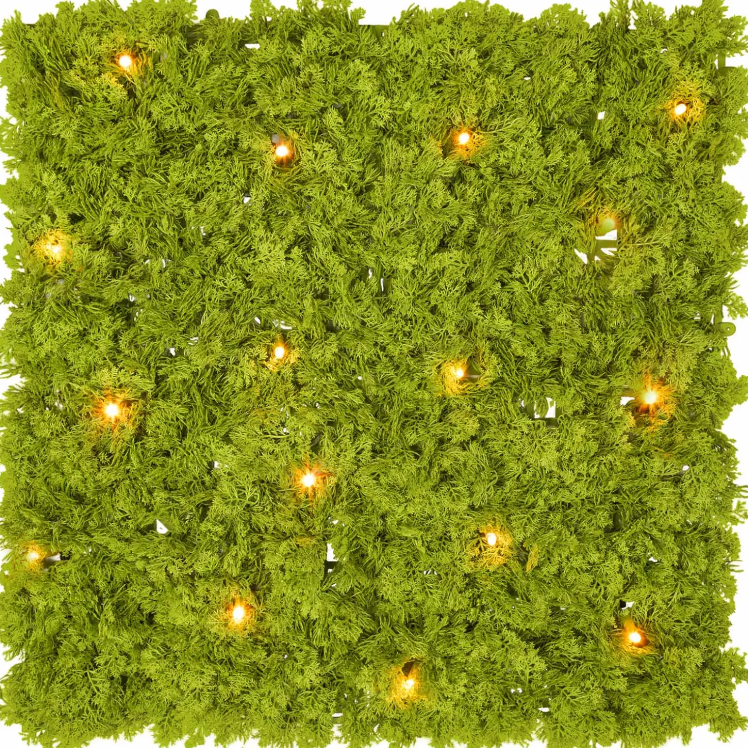 Pannello di Lichene artificiale verde acido Green Wall Light, 16 maxiled Dual Color bianco caldo