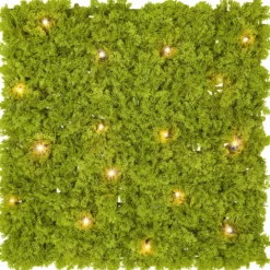 Pannello di Lichene artificiale verde acido Green Wall Light, 16 maxiled Dual Color bianco caldo