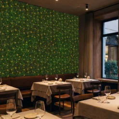 Pannello di Lichene artificiale verde bosco Green Wall Light, 16 maxiled Dual Color bianco caldo