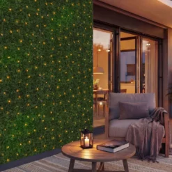 Pannello di Lichene artificiale verde bosco Green Wall Light, 16 maxiled Dual Color bianco caldo