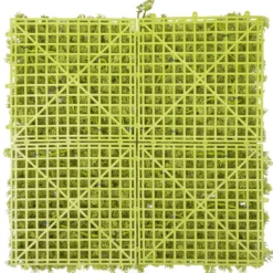 Pannello di Lichene artificiale verde acido Green Wall Light, senza luci