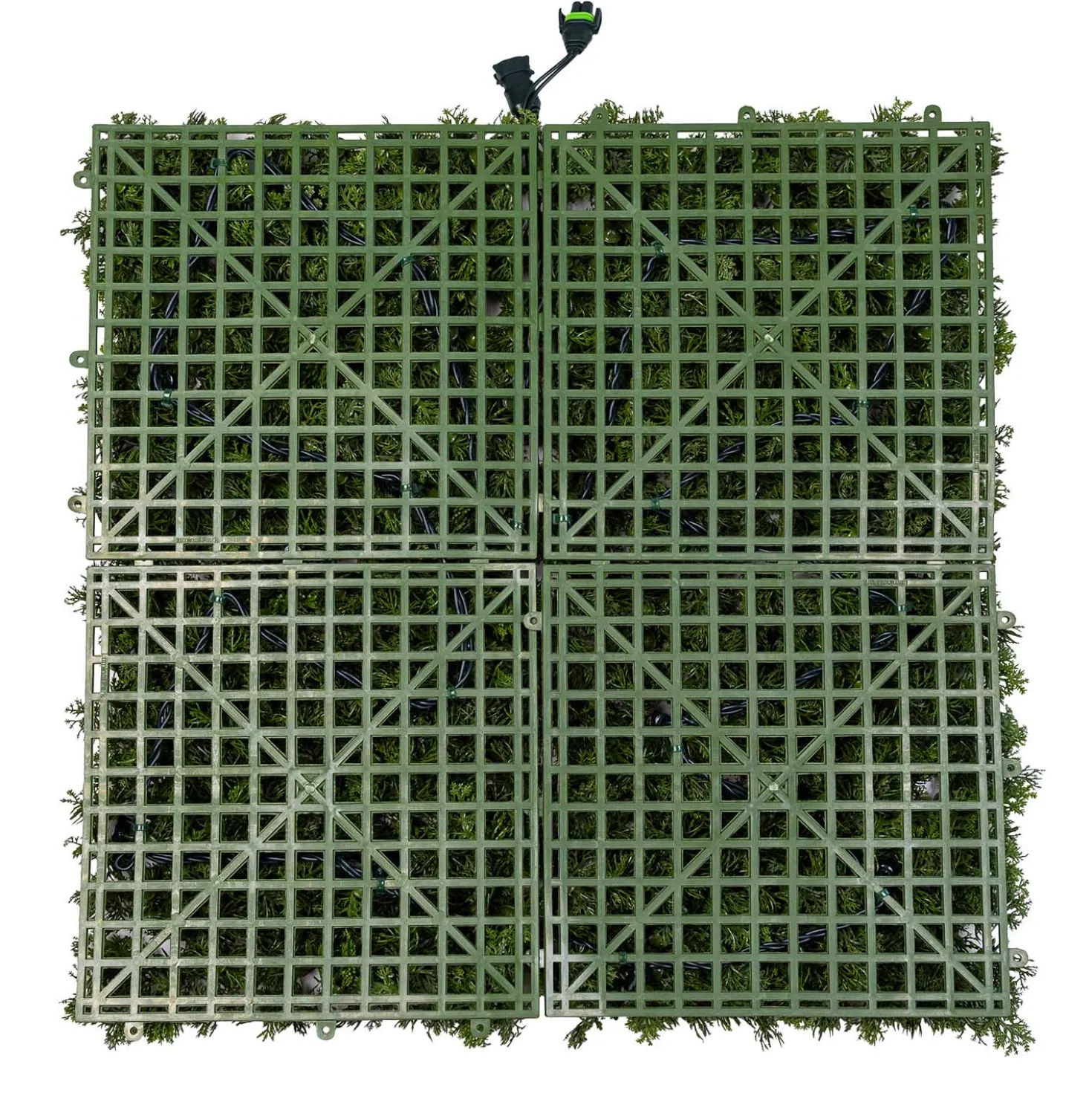 Pannello di Lichene artificiale verde bosco Green Wall Light, senza luci
