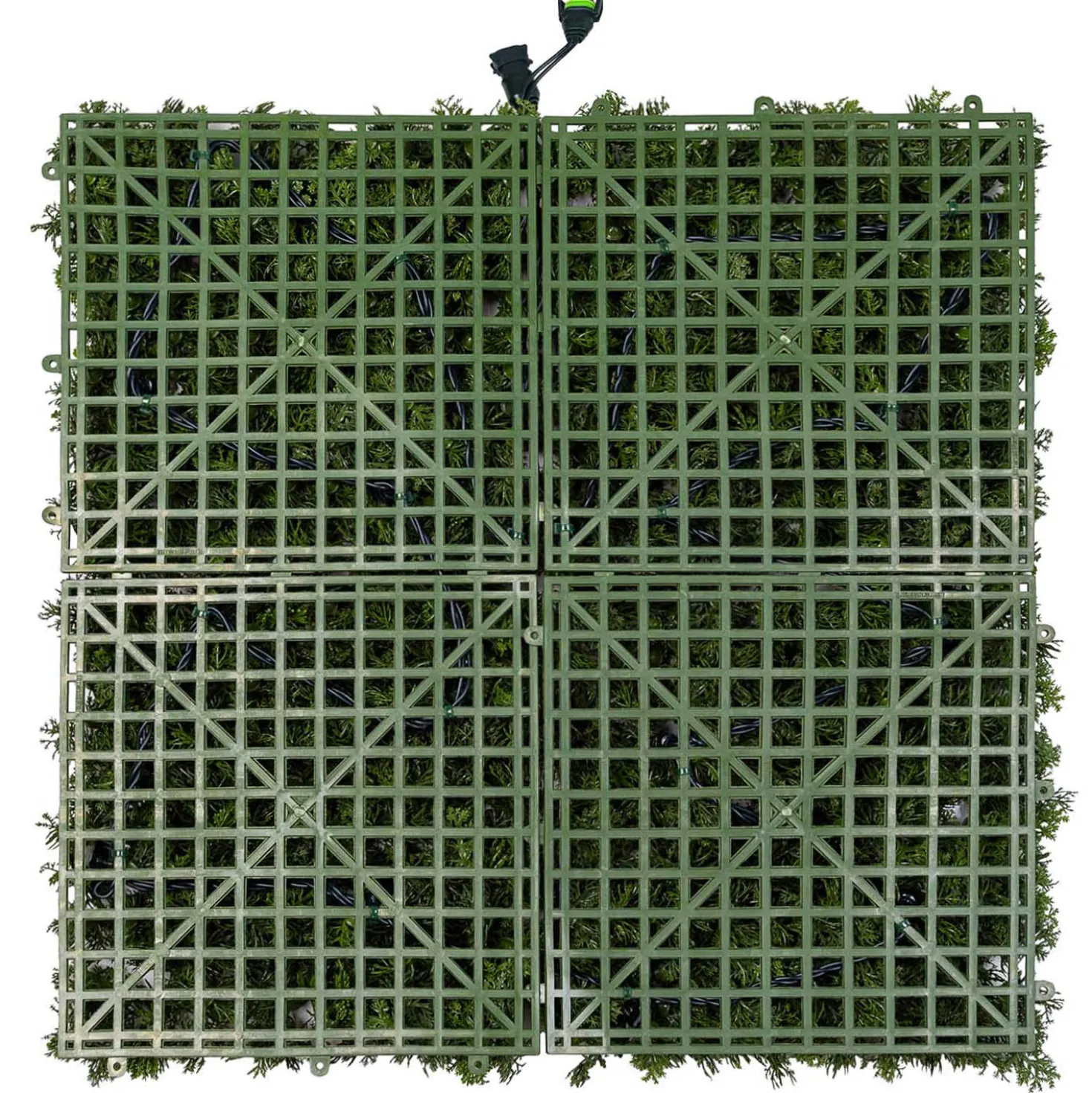 Pannello di Lichene artificiale verde bosco Green Wall Light, senza luci
