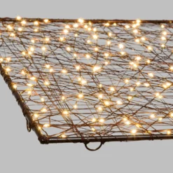 Pannello marrone 50 cm, microled bianco caldo