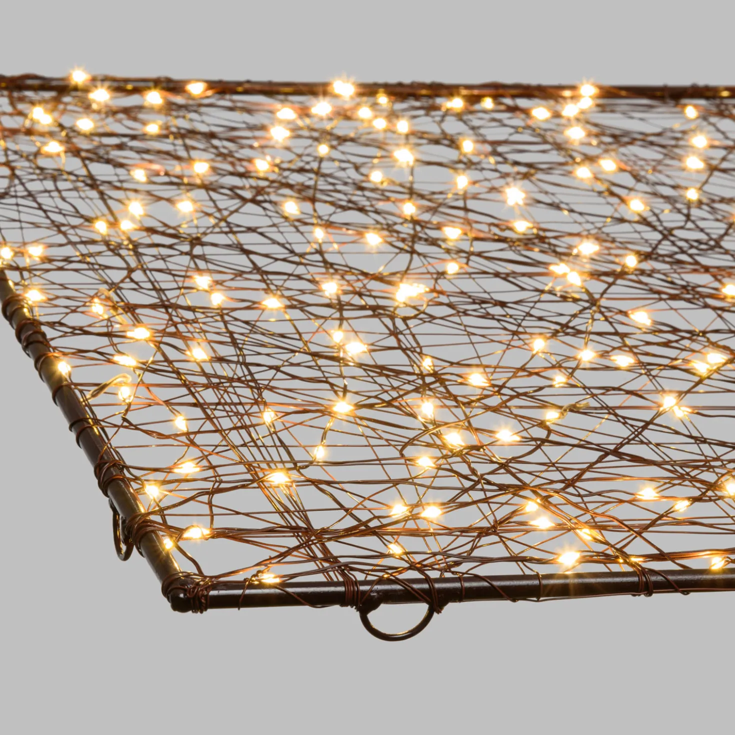 Pannello marrone 50 cm, microled bianco caldo