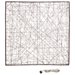 Pannello marrone 50 cm, microled bianco caldo