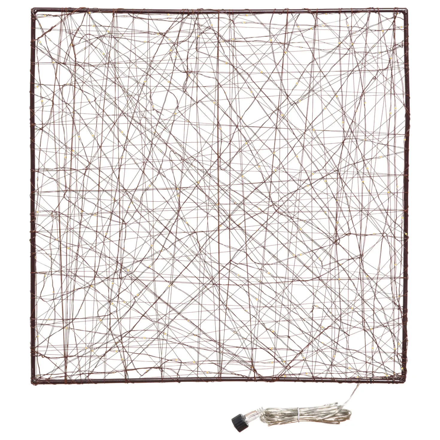 Pannello marrone 50 cm, microled bianco caldo