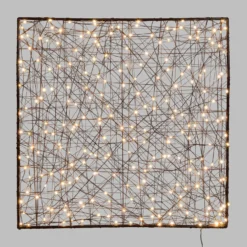 Pannello marrone 50 cm, microled bianco caldo