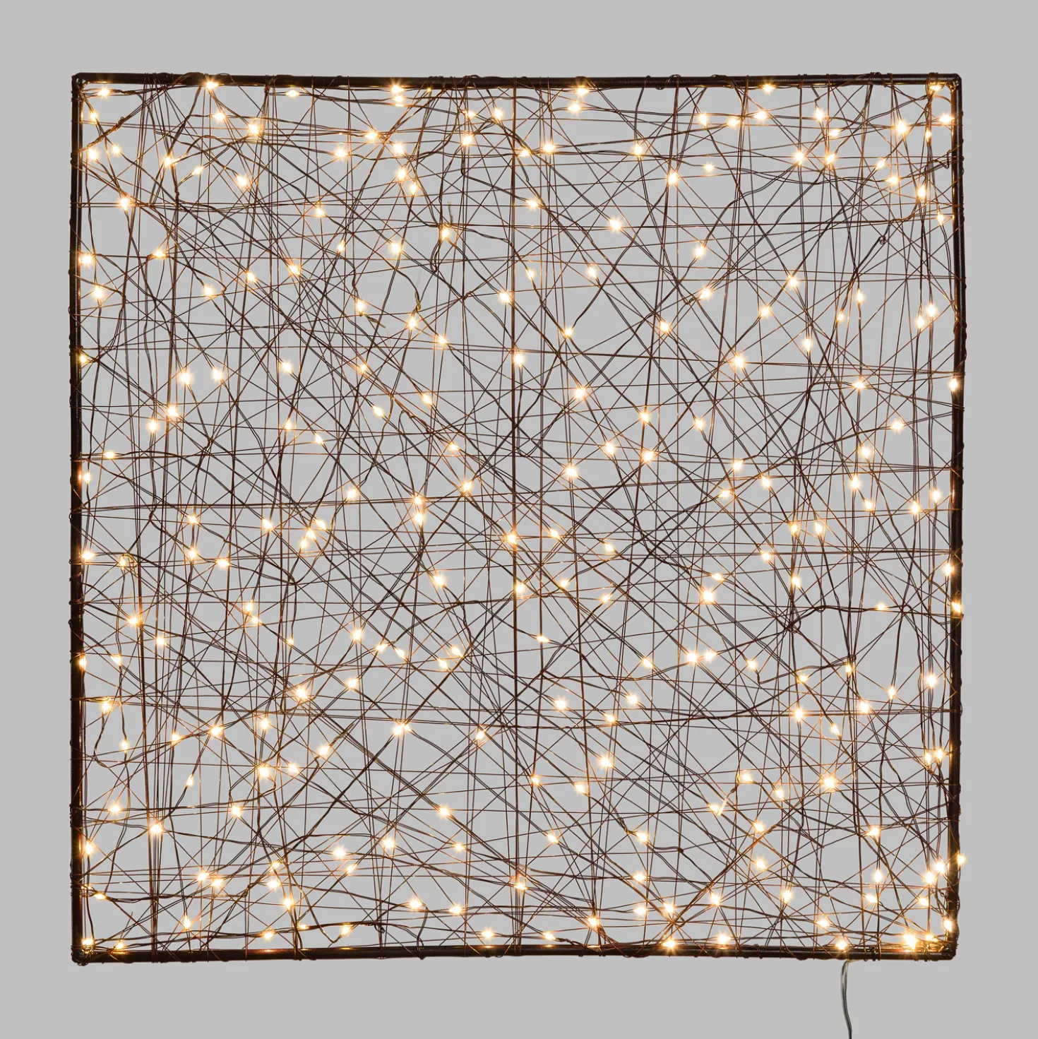 Pannello marrone 50 cm, microled bianco caldo