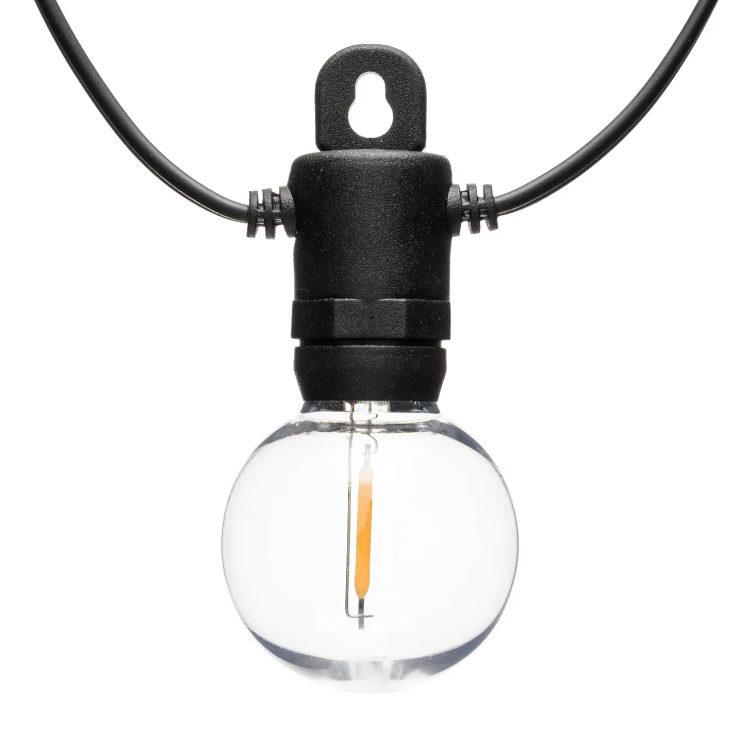 Prolunga Catena Party light 4 m, 10 lampadine trasparenti Ø 40 mm, led bianco caldo