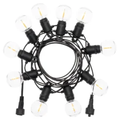 Prolunga Catena Party light 4 m, 10 lampadine trasparenti Ø 40 mm, led bianco caldo