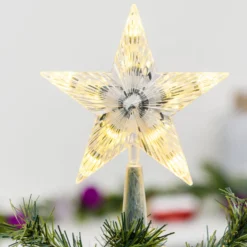 Puntale per albero, h. 21 cm, led bianco caldo