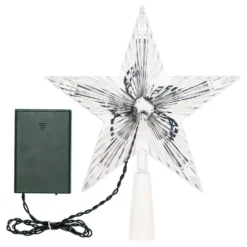 Puntale per albero, h. 21 cm, led bianco caldo