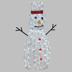 Pupazzo di Neve a batteria, h. 90 cm, led bianco freddo