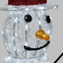 Pupazzo di Neve a batteria, h. 90 cm, led bianco freddo