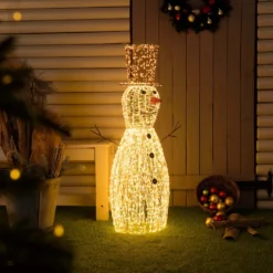Pupazzo di Neve 3D, h 100 cm, microled alta densità bianco caldo e freddo, uso interno