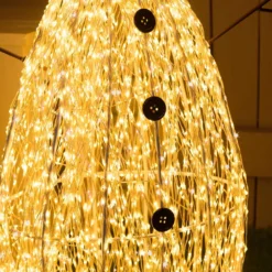Pupazzo di Neve 3D, h 100 cm, microled alta densità bianco caldo e freddo, uso interno