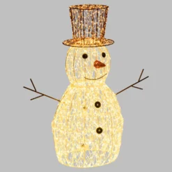 Pupazzo di Neve 3D, h 70 cm, microled alta densità bianco caldo e freddo, uso interno