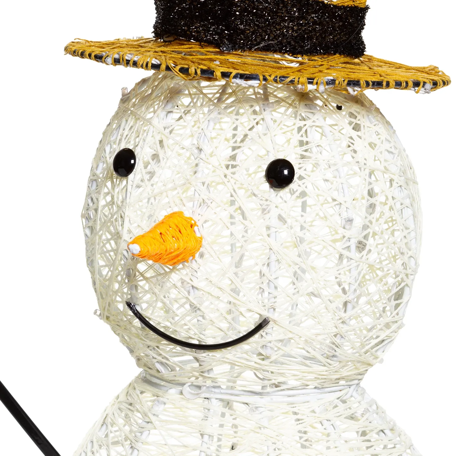 Pupazzo di Neve 3D Light Cream & Brown, h 70 cm, 160 Dual LED bianco extra caldo e bianco freddo