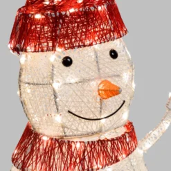 Pupazzo di Neve 3D White & Color, h 100 cm, Dual Color LED bianco caldo e freddo