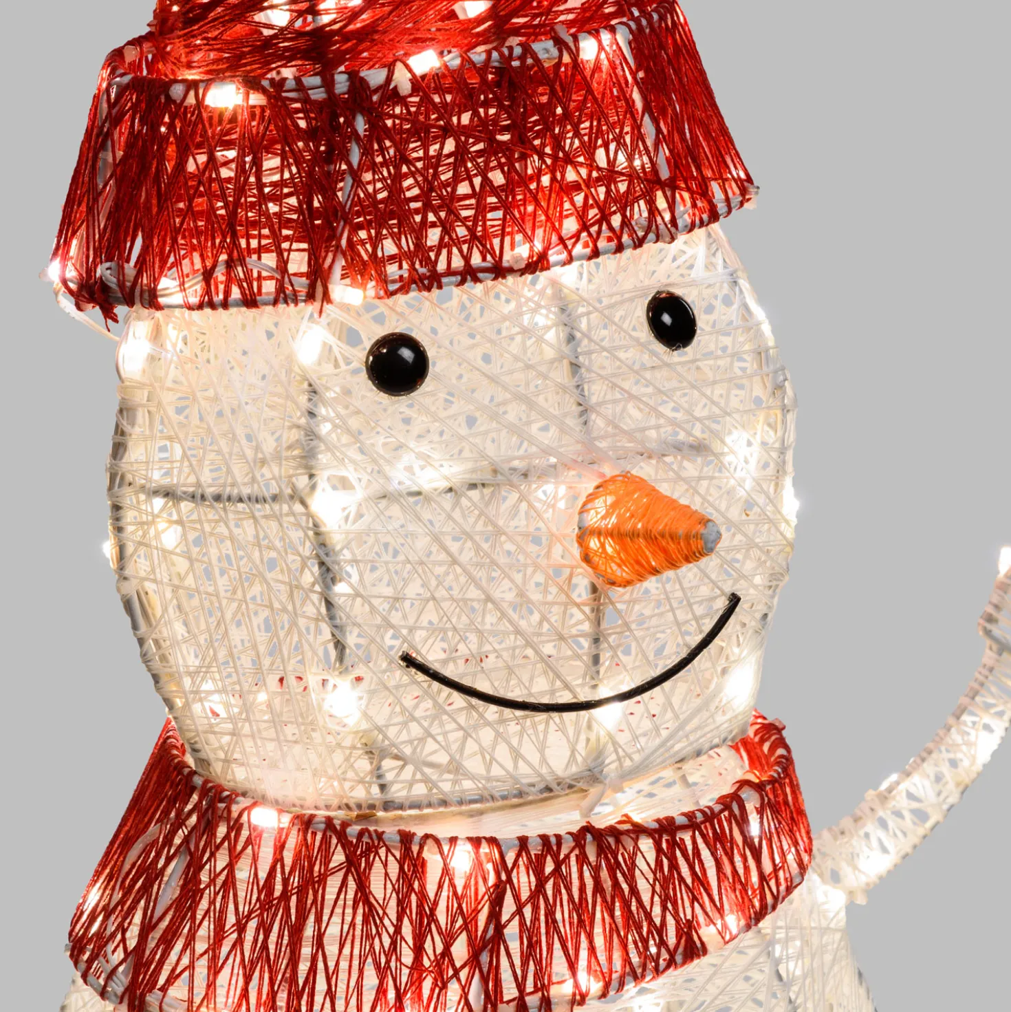 Pupazzo di Neve 3D White & Color, h 100 cm, Dual Color LED bianco caldo e freddo