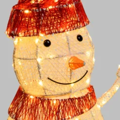 Pupazzo di Neve 3D White & Color, h 100 cm, Dual Color LED bianco caldo e freddo