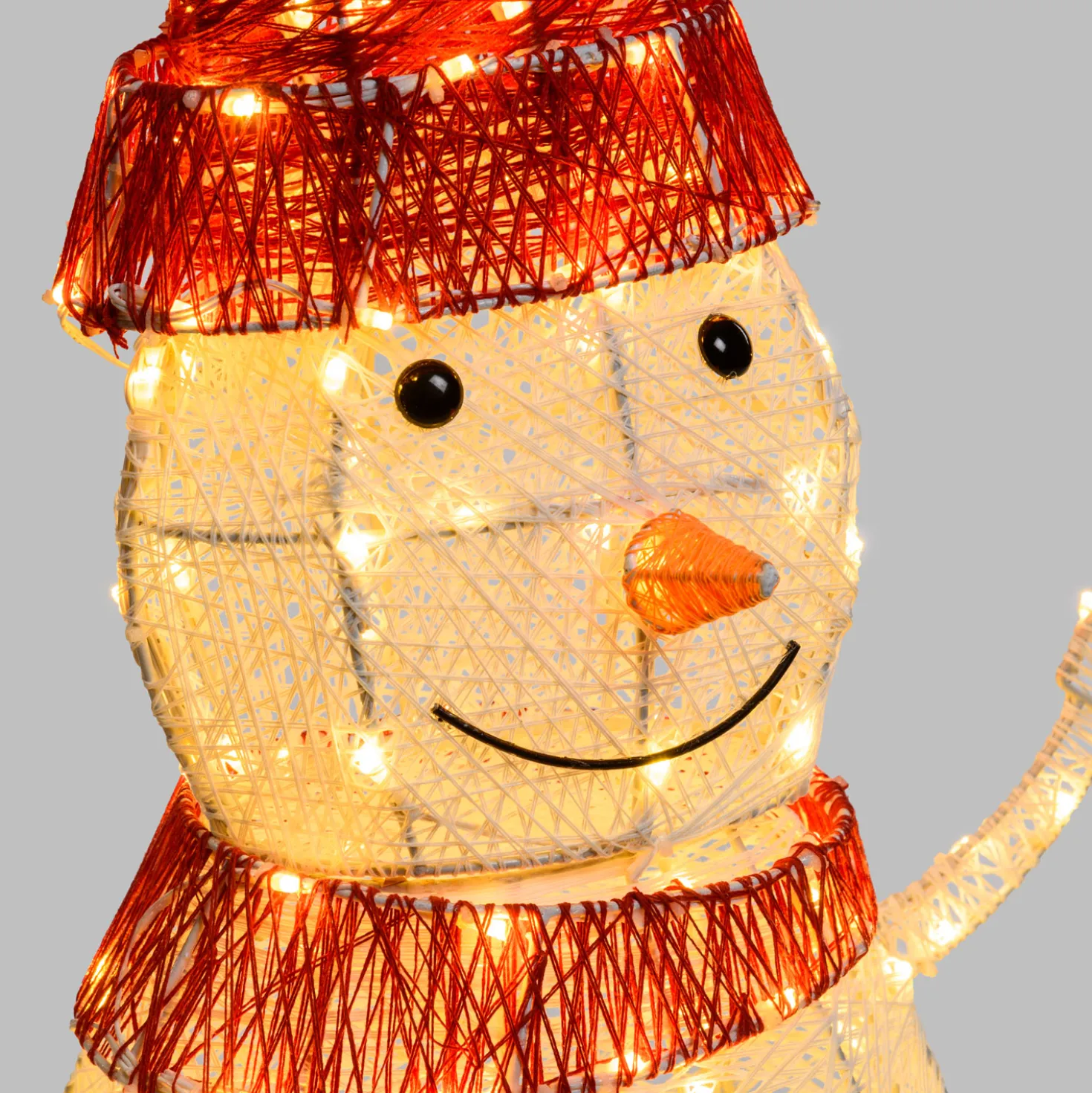 Pupazzo di Neve 3D White & Color, h 100 cm, Dual Color LED bianco caldo e freddo