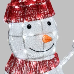 Pupazzo di Neve 3D White & Color, h 100 cm, Dual Color LED bianco caldo e freddo