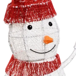Pupazzo di Neve 3D White & Color, h 100 cm, Dual Color LED bianco caldo e freddo