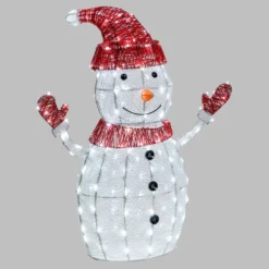 Pupazzo di Neve 3D White & Color, h 100 cm, Dual Color LED bianco caldo e freddo