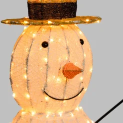 Pupazzo di Neve Light Cream & Brown 120 cm, led bianco extra caldo