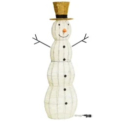 Pupazzo di Neve Light Cream & Brown 150 cm, led bianco extra caldo