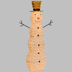 Pupazzo di Neve Light Cream & Brown 150 cm, led bianco extra caldo
