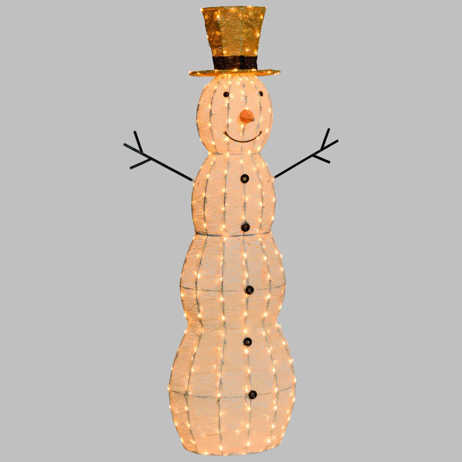 Pupazzo di Neve Light Cream & Brown 150 cm, led bianco extra caldo