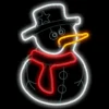 Pupazzo di Neve rosso in tubo effetto neon led
