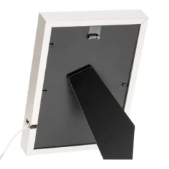 Quadretto luminoso con Babbo Natale e renna, led bianco caldo