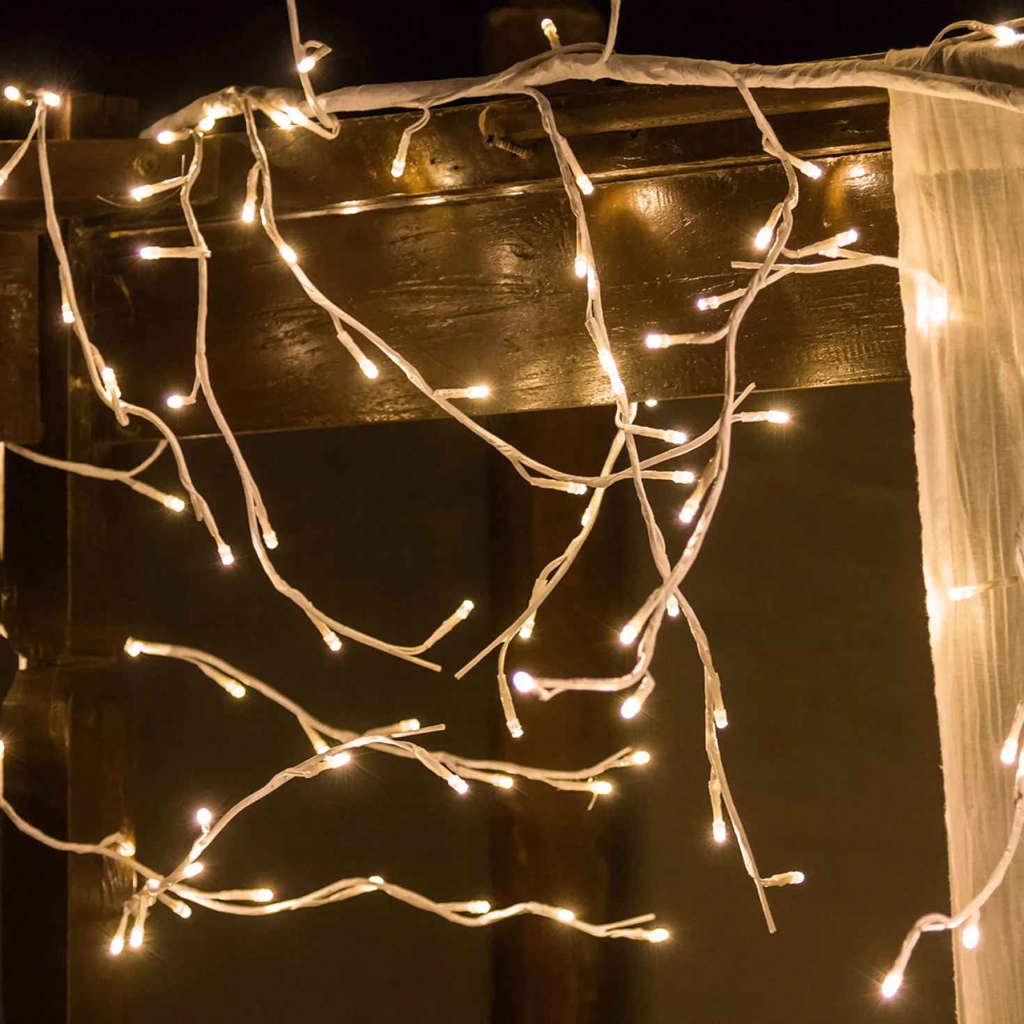 Ramo bianco 3 m, led bianco caldo