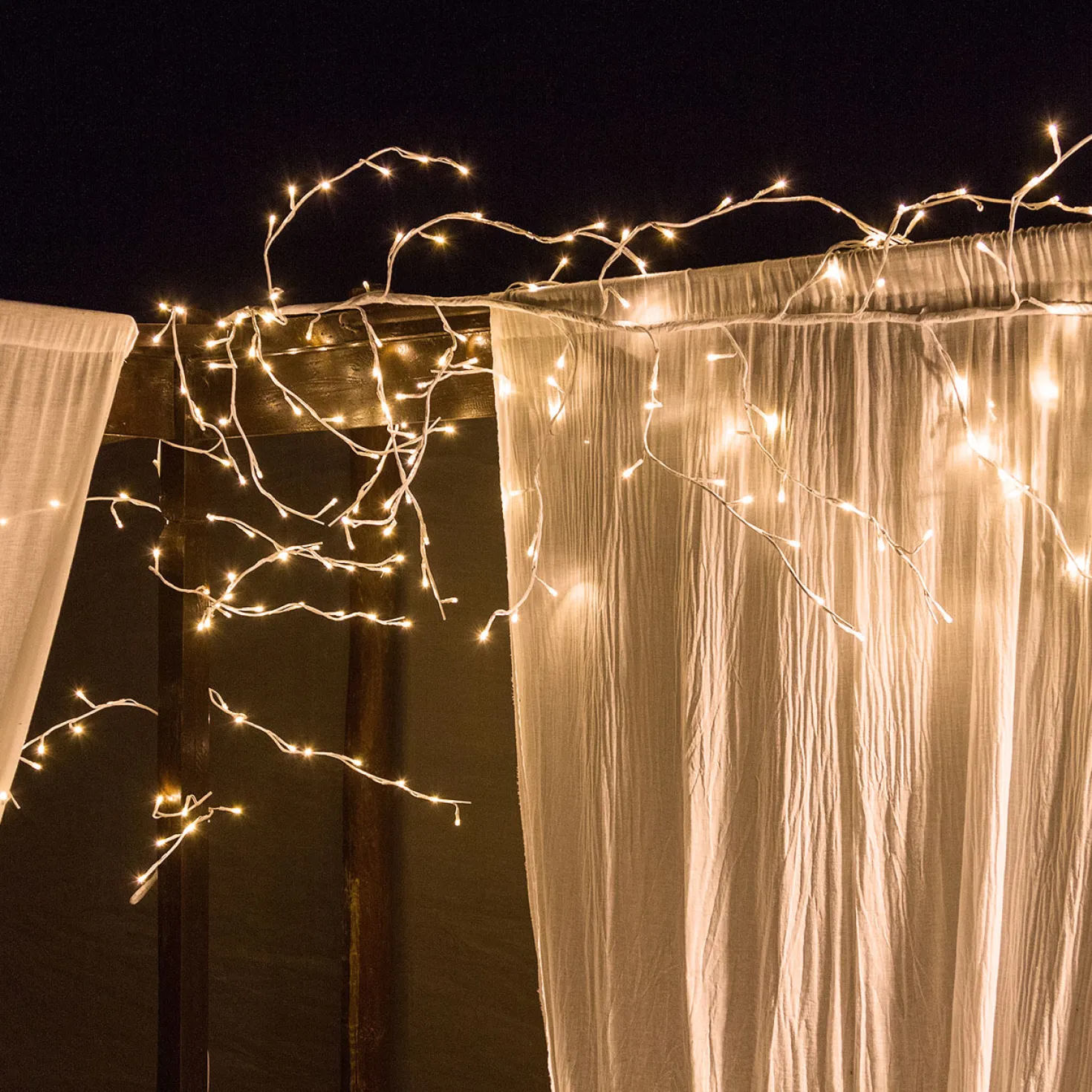 Ramo bianco 3 m, led bianco caldo