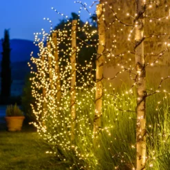 Ramo marrone 3 m, led bianco caldo