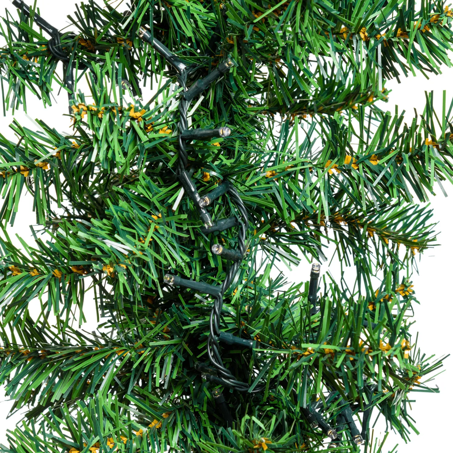 Ramo Moena in finto pino 2,7 m, 400 led integrati bianco caldo, prolungabile